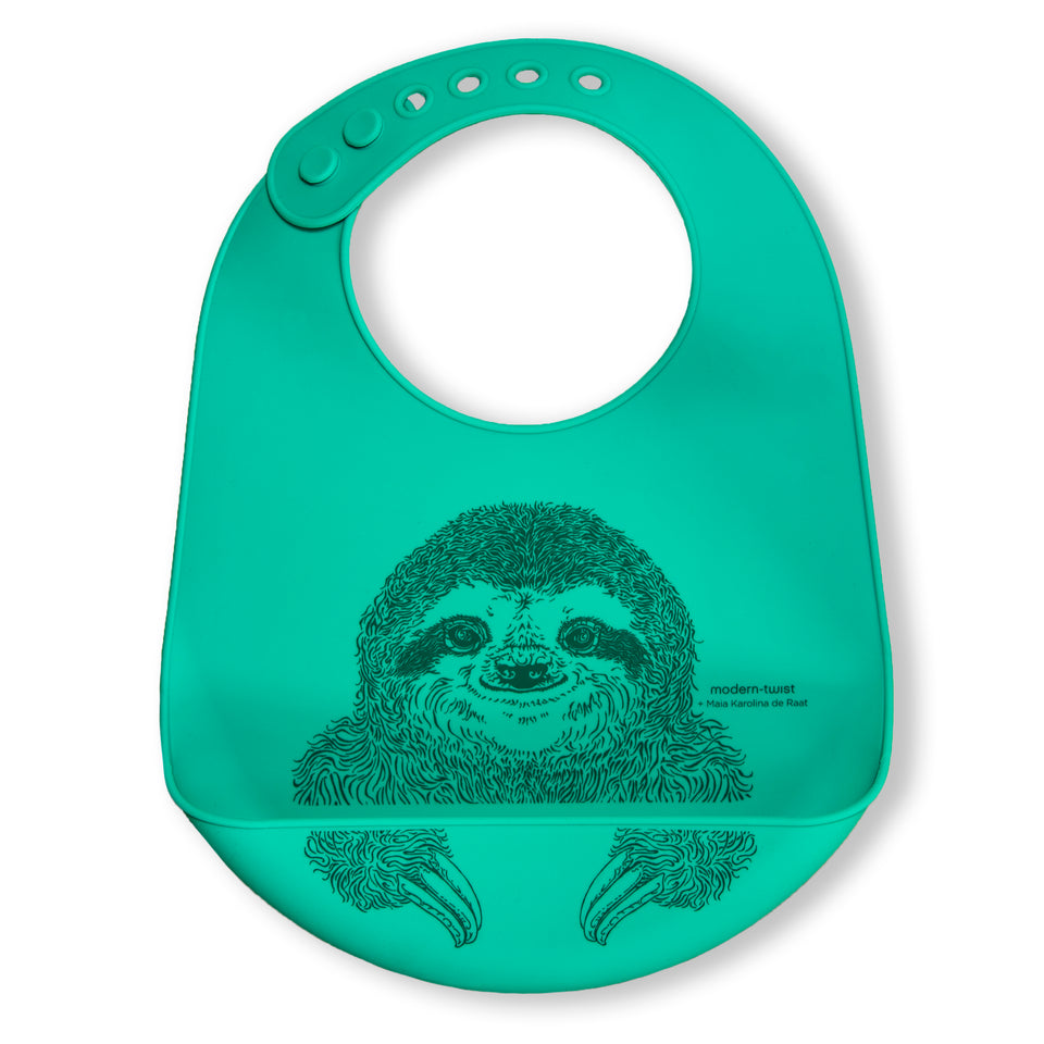 Bucket Bib: Sloth - Jungle Green