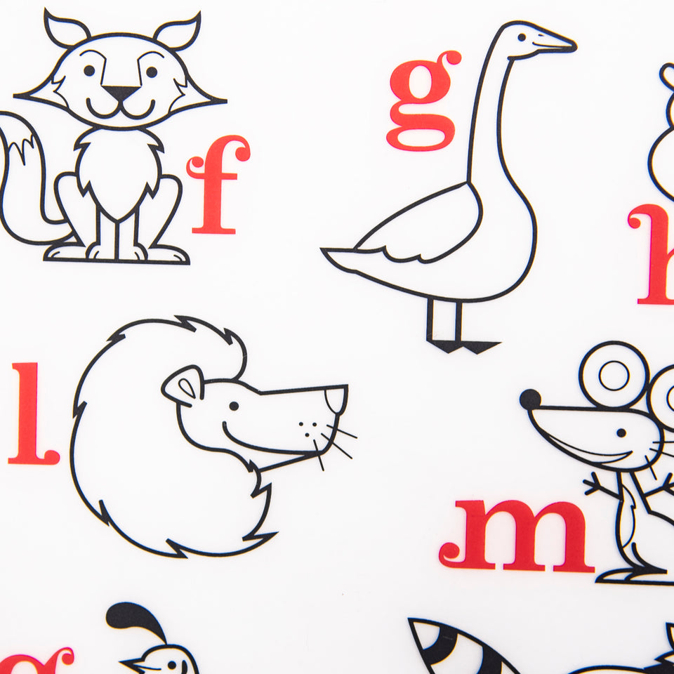 Mark-Mat Set : Alphabet Animals + 3 Markers