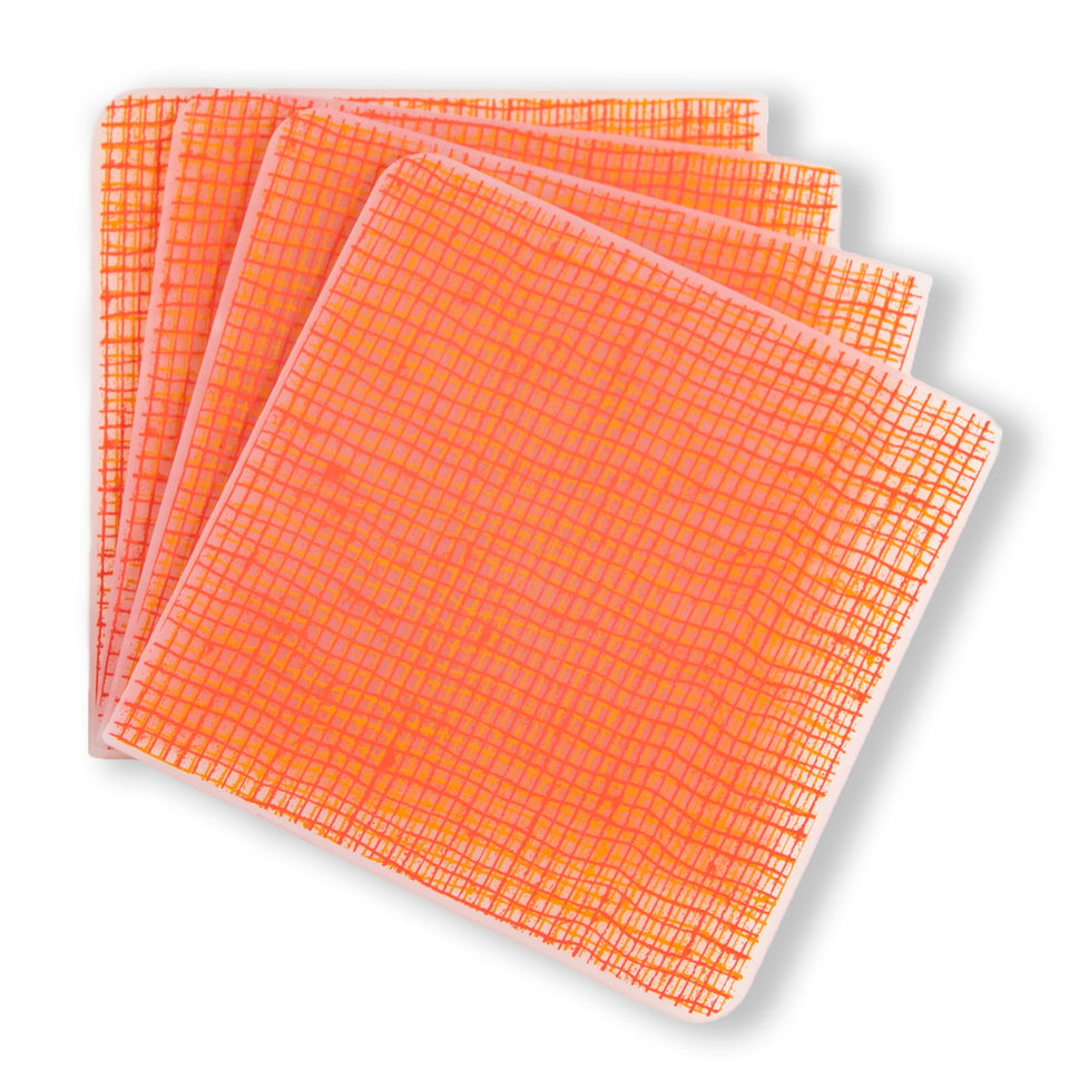Coasters : Linen - Tangerine Set of 4