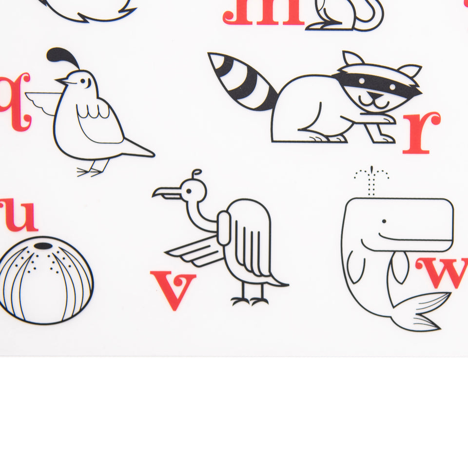 Mark-Mat Set : Alphabet Animals + 3 Markers