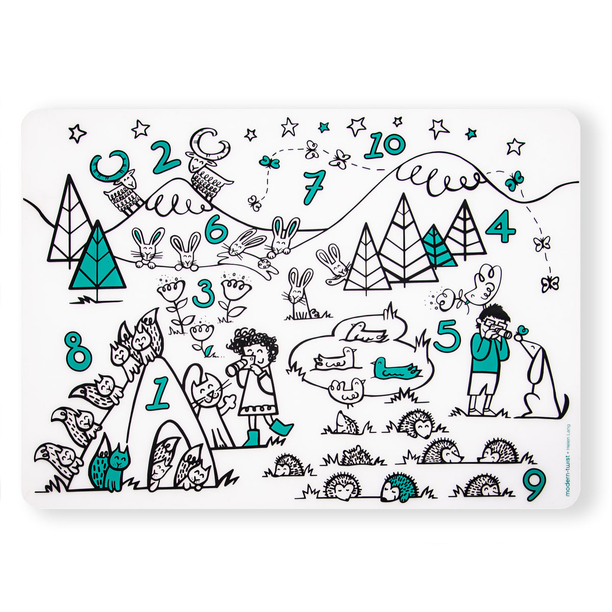 Mark-Mat : Numbers - Teal – Modern-Twist