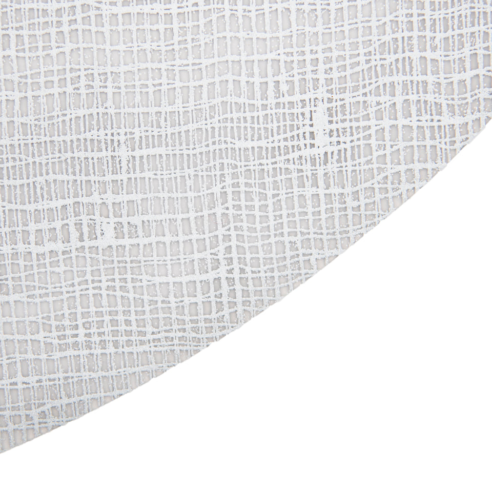 Placemat Oval : Linen - Silver
