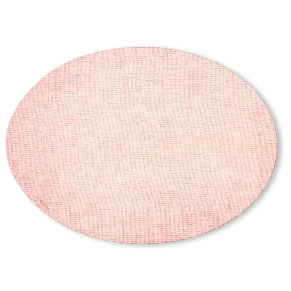 Placemat Oval : Linen - Blush