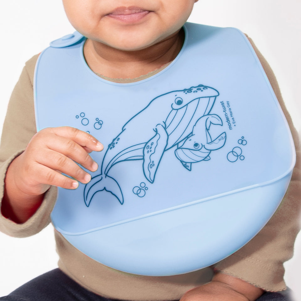 Bucket Bib : Whale Family - Ocean